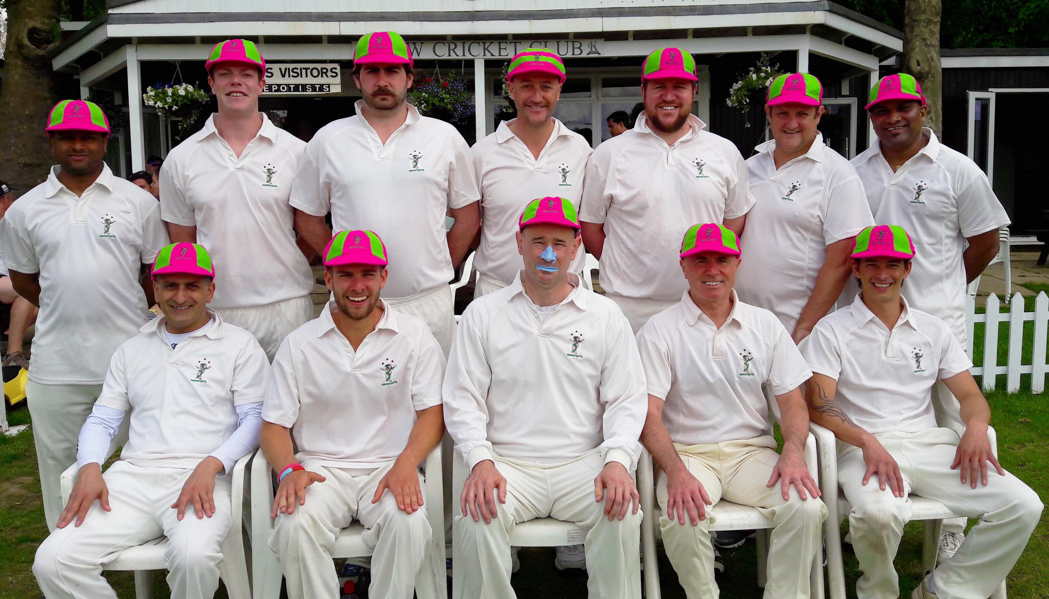 Nepotists Team Photo At Kew Cricket Club, London